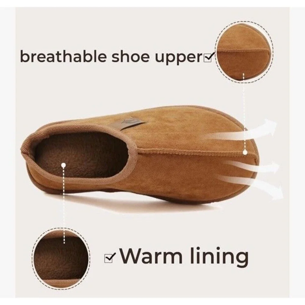 Home Slippers Unisex Memory Foam Soft Comfortable Slippers Warm Non-slip Size 8